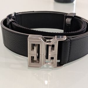 Elegant Black Leather Belt
